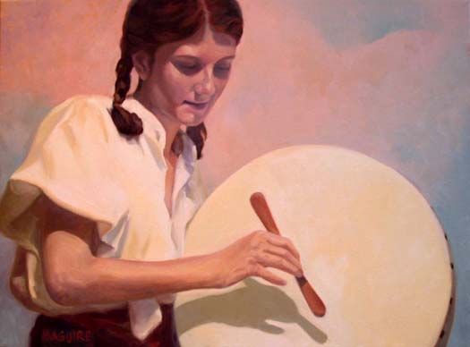 Irish Musicians - The Bodhran Player